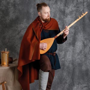 Ręcznie tkany, wczesnośredniowieczny, prostokątny płaszcz z wełny w kształcie diamentu, dla słowiańskich wikingów i wikingów, kostium do rekonstrukcji historycznej, peleryna do LARP-ów