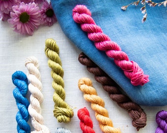100% SILK THREAD | Hand-rolled soft silk thread best for handmade and home decorations , embroidering | Spools of thread jewelry