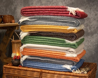 Rohe 100% Merinowolle Decke/Mantel in Diamantköper-Gewebe King SIZE für Wikinger Mann und Frau Frühmittelalter-Reenactment Kostüm-Set