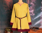 Early Medieval Scandinavian Birka Wool Tunic With Woven Trim