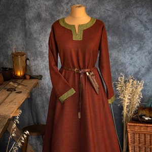 ★専用★ Swedish vintage cloth・* Early Medieval Viking Wide Warm Wool Dress With Diamond