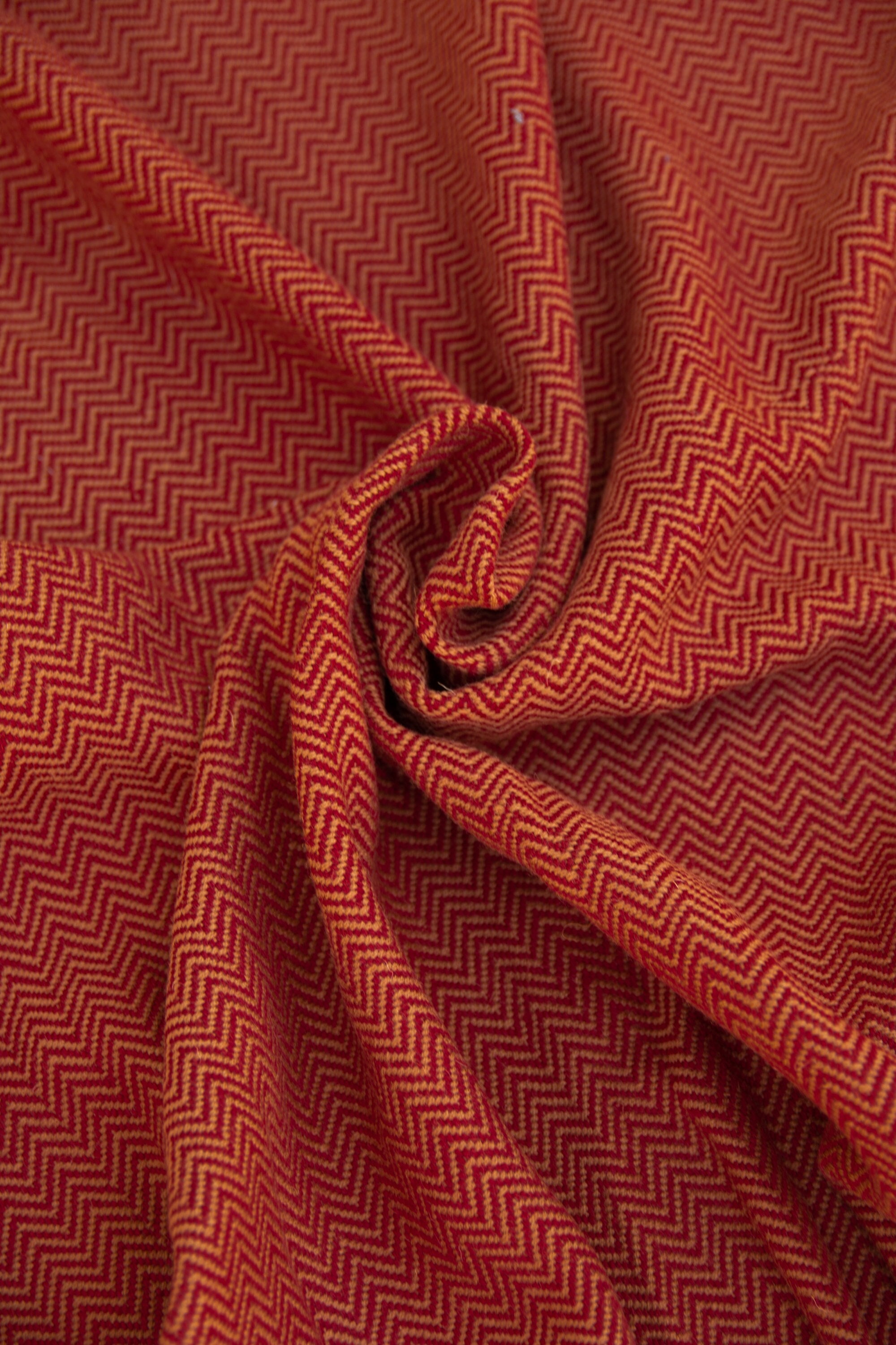 Herringbone Thick Woven Wool/Polyester Single-Sided Woolen Fabric