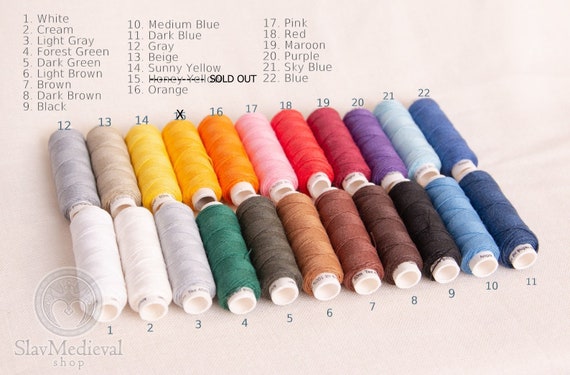 Linen thread | medium thickness soft thread best for hand sewing for clothes home decorations , spools of thread jewelry, 100% linen threads