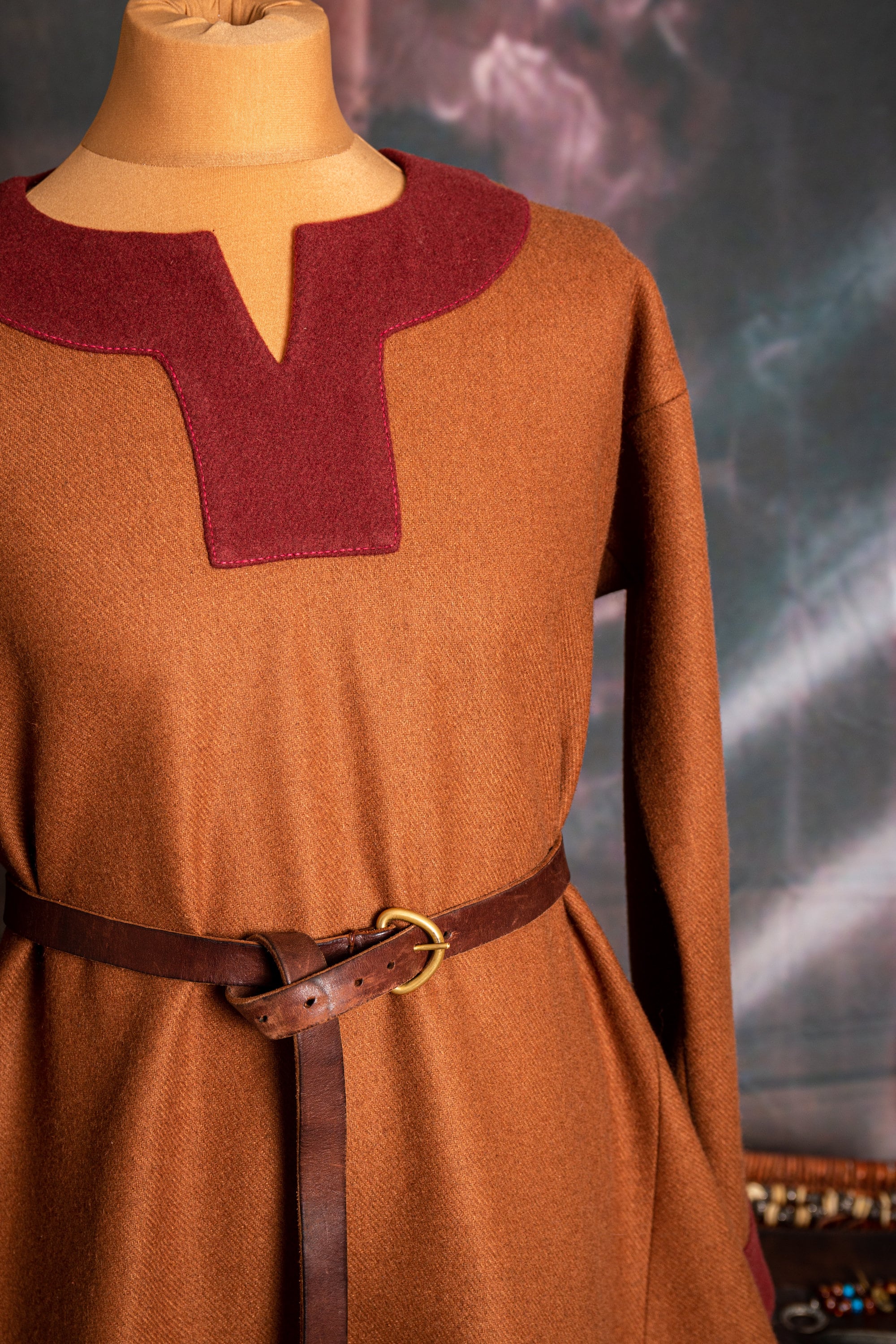 Early Medieval Scandinavian Birka Wide Natural Wool Tunic