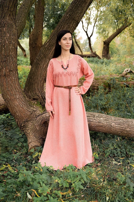 Early Medieval Embroidered Warm Wool Dress T-tunic With Two Wedges, Slit Neckline for Viking and Slavic Woman Historical Reenactment Costume - Etsy Israel Early Medieval Embroidered Warm Wool Dress T-tunic With Two Wedges, Slit Neckline for Viking and Slavic Woman Historical Reenactment Costume - Etsy Israel
