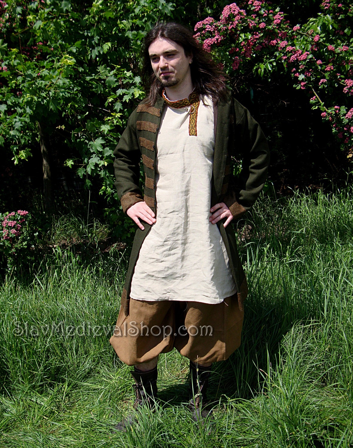 Medieval Shirt for reenactors made of 100% linen Rubacha | Etsy