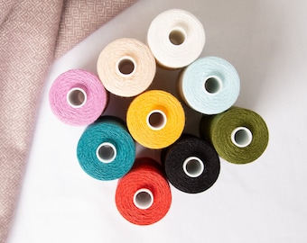 Linen thread big spools 500m! thin soft thread for hand or machine sewing clothes and home decorations ,linen jewelry, 100% linen thread