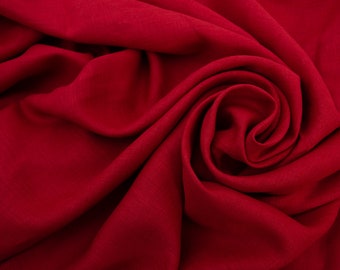 Natural pure 100% red linen, Flax red fabric 185g/m medium thickness soft for clothes and home decorations reenactment