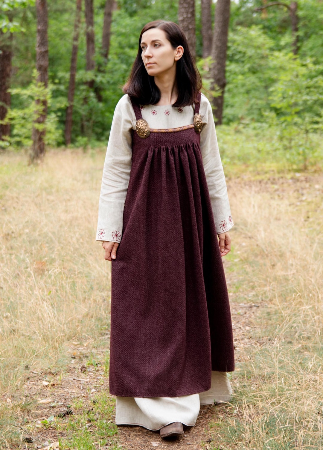 HISCHRONE エプロンドレス さえら Hischrone エプロン ブルー 薄水色 レース フラワー お花