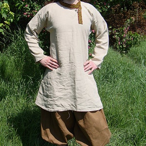 Medieval Russian Linen Shirt rubacha With Selvage for Slavic Reenactors ...