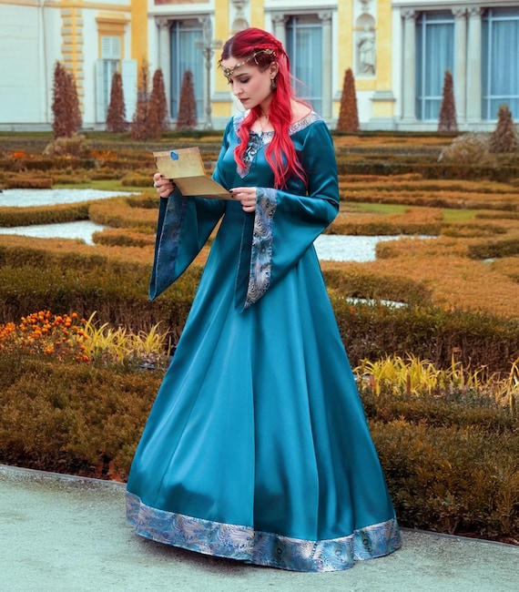 MENELANNA Satin Cotton Medieval Renaissance Faire Elf Fantasy