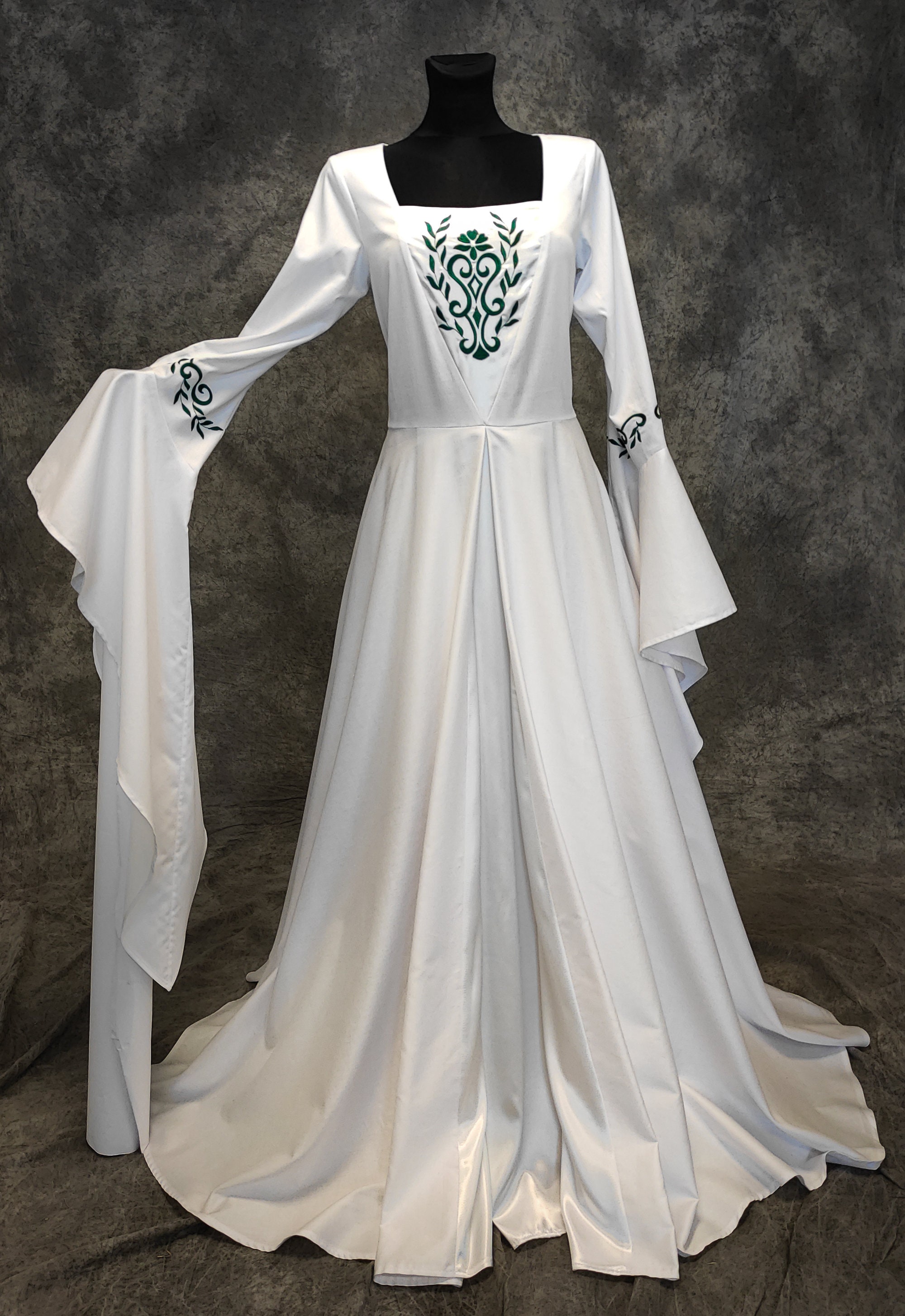 ROBE 2023 Robe rétro médiévale femme avec manches trompette reine Renaissance Black Black