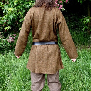 Early Medieval wool Birka tunic for Viking man and Viking costume Medieval basic Viking woollen tunic for historical reenactment image 3