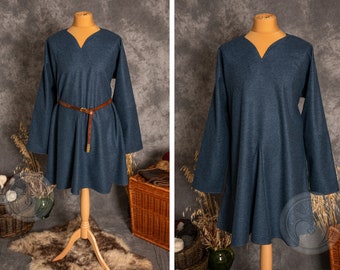 KRAGELUND TUNIC | Early Medieval Scandinavian wide wool tunic for Viking Reenactors, Viking Man Costume and Norse | Viking warrior tunic