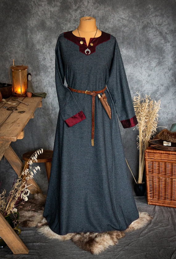 Vestido Medieval, Cotte Simple, lana, disfraz