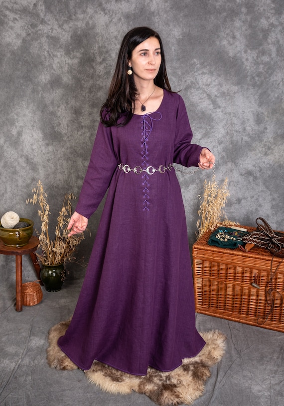 embroidered renaissance dress cotton linen under $100 LINEN LILY EMBROIDERY MAXI DRESS main image 0