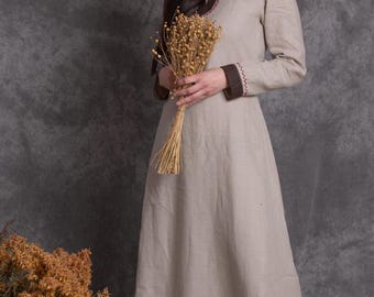 Early Medieval Linen Dress, Birka Viking Underdress, Slavic Reenactment serk