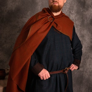 Medieval Woollen Rectangular Cloak Viking Wool Cloak for - Etsy