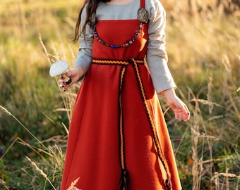 Ready to Ship Viking Apron Dress Smokkr, Medieval Pinafore Costume Size M L