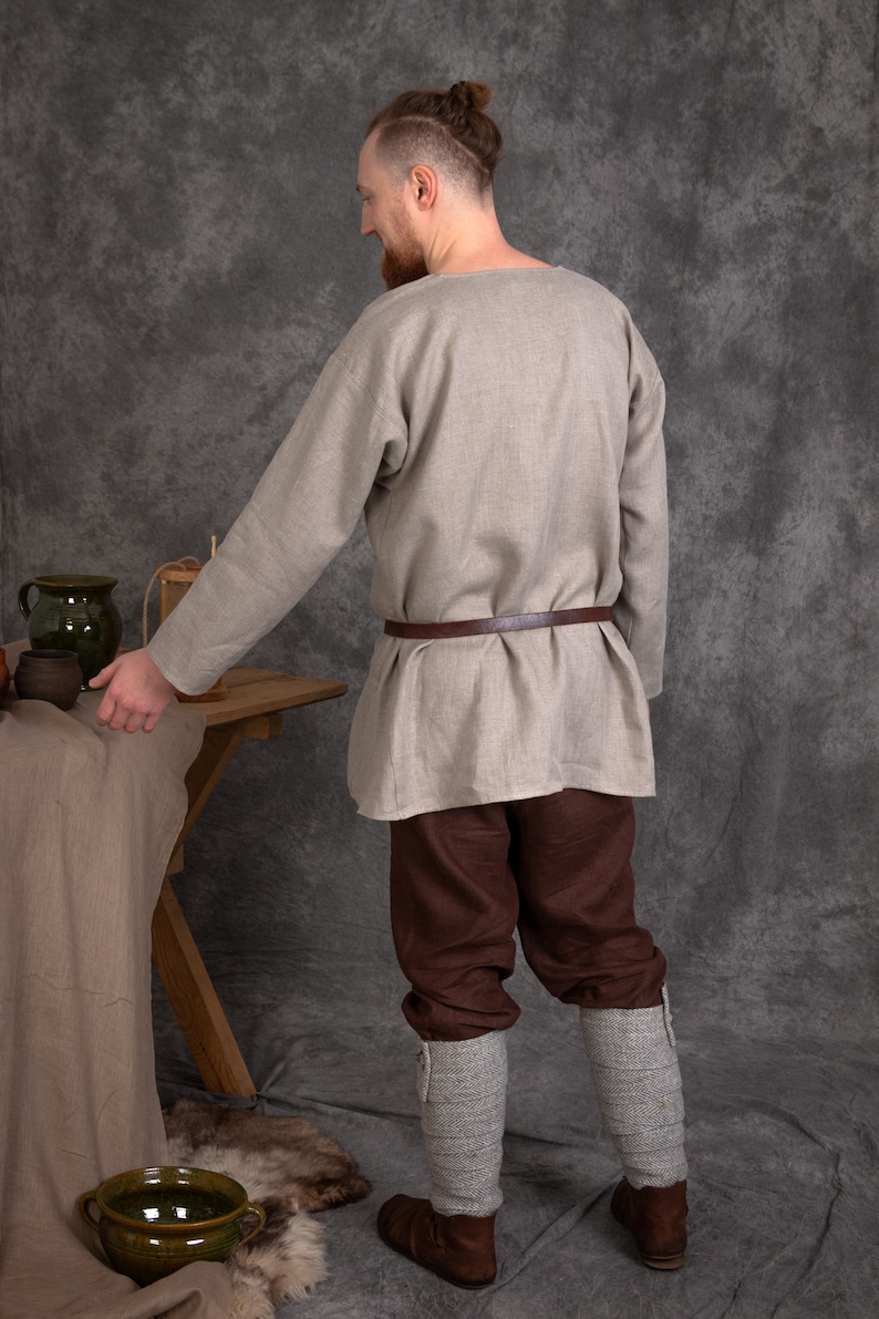 Early Medieval Basic Linen Shirt for Viking and Slavic Man - Etsy