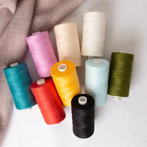 Linen thread  big spools 500m! thin soft, for hand or machine sewing clothes and home decorations ,linen jewelry, 100% linen thread