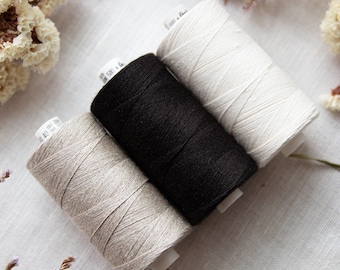 100% Linen Thread Spool for Hand Sewing | Natural Flax Cord  to Crafts & Repair