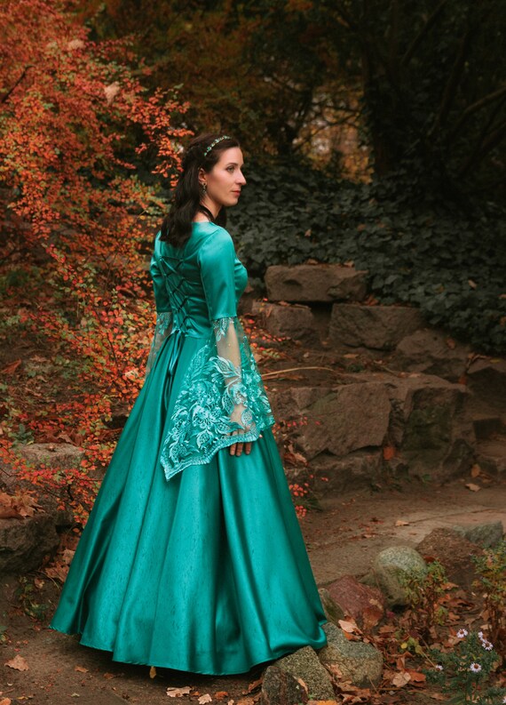TURQUOISE MOTH Fantasy Medieval Wide 