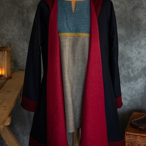 Early Medieval Scandinavian Viking Wool Coat klappenrock for Viking Man ...