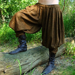 PASBYXOR BAGGY PANTS Early Medieval Viking wool baggy pants/trousers for Viking Reenactors and Viking Man Costume Historical pattern image 1