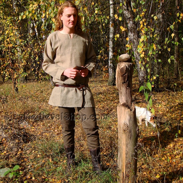 Pantalon/pantalon en lin basique début du Moyen Âge pour reconstitution viking et slave, Cosplay du Moyen-Âge, GN SCA