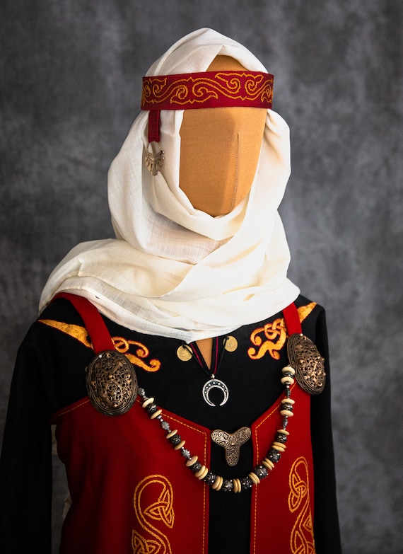Brown Medieval Linen Dress 3355 Brown Medieval Linen Dress 3355