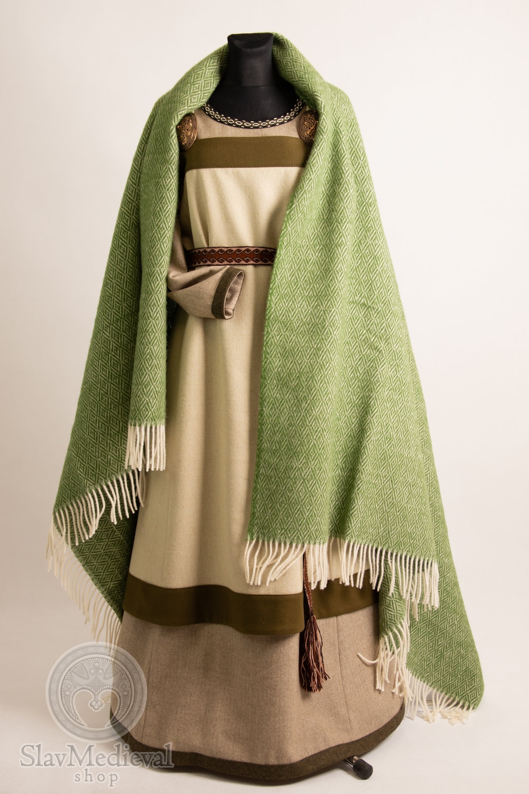 Natural 100 Pure Raw Merino Wool Blanket/cloak With Diamond Twill