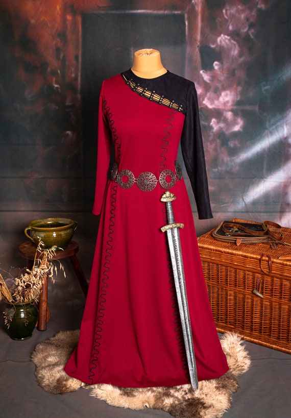 Brown Medieval Linen Dress 3355 Brown Medieval Linen Dress 3355