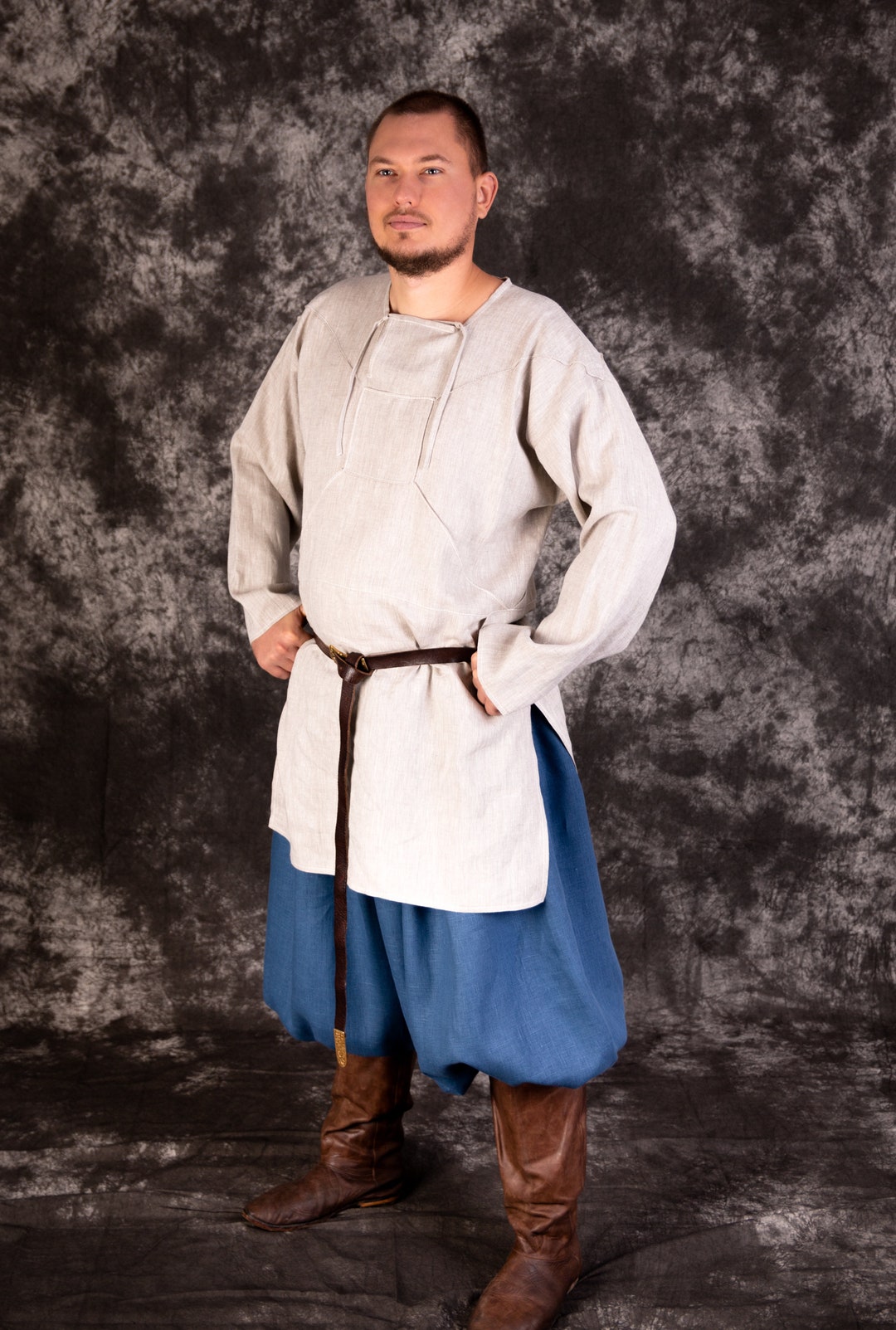 Medieval Viking Basic Linen Shirt From Viborg for Viking Man Costume ...