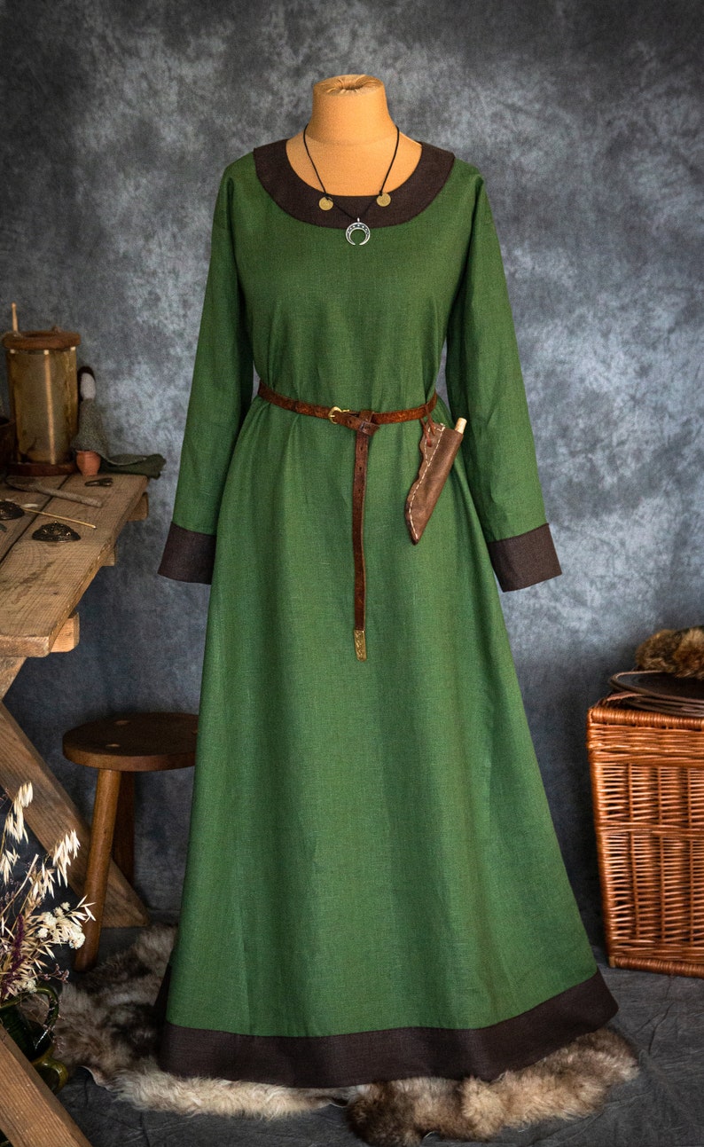 HELGA Early Medieval Costume Set With Linen Dress Wool - Etsy