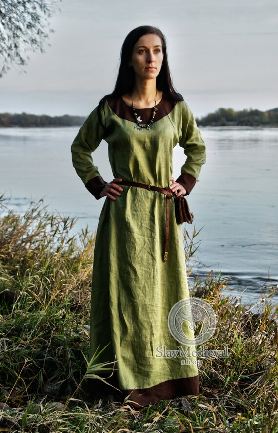 linen viking dress