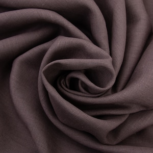 Natural pure 100% grey linen, Flax grey fabric medium thickness soft for clothes and home decorations reenactment, washed linen