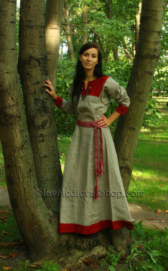 linen viking dress