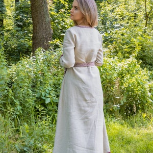 Early Medieval Linen Underdress With Linen Hems and Woven Trim - Etsy