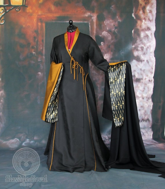 Medieval Countess Kids Costume Gold Sansa Stark Dress Medieval Countess Kids Costume Gold Sansa Stark Dress