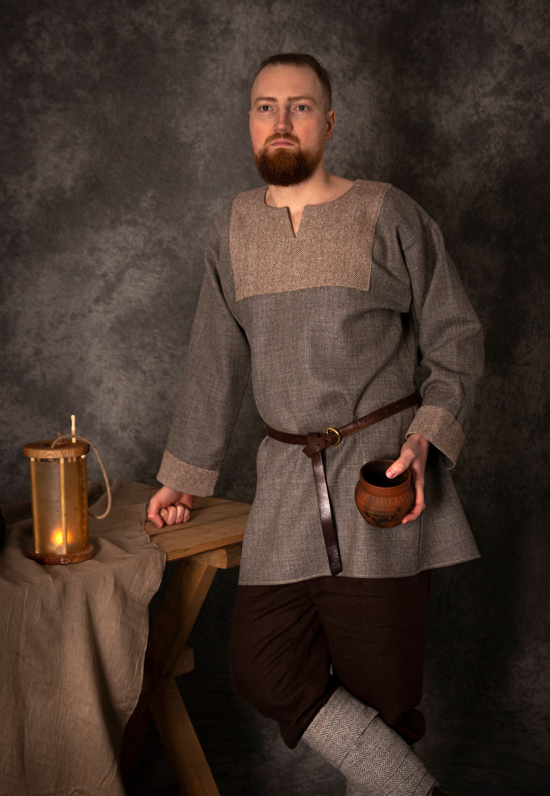Early Medieval Wool Tunic With Wool Hems From Birka for Viking ...