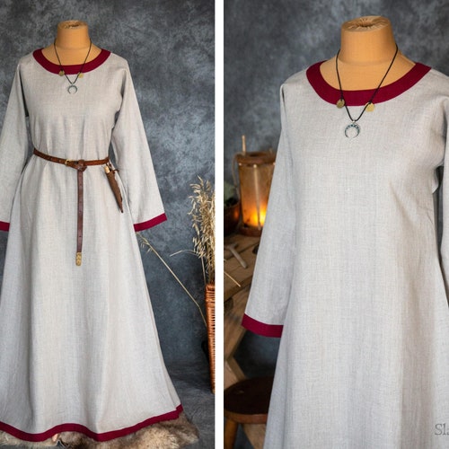 Early Medieval Slavic Costume Slavic Linen Dress Wool - Etsy