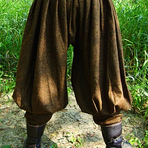 PASBYXOR BAGGY PANTS Early Medieval Viking wool baggy pants/trousers for Viking Reenactors and Viking Man Costume Historical pattern image 6