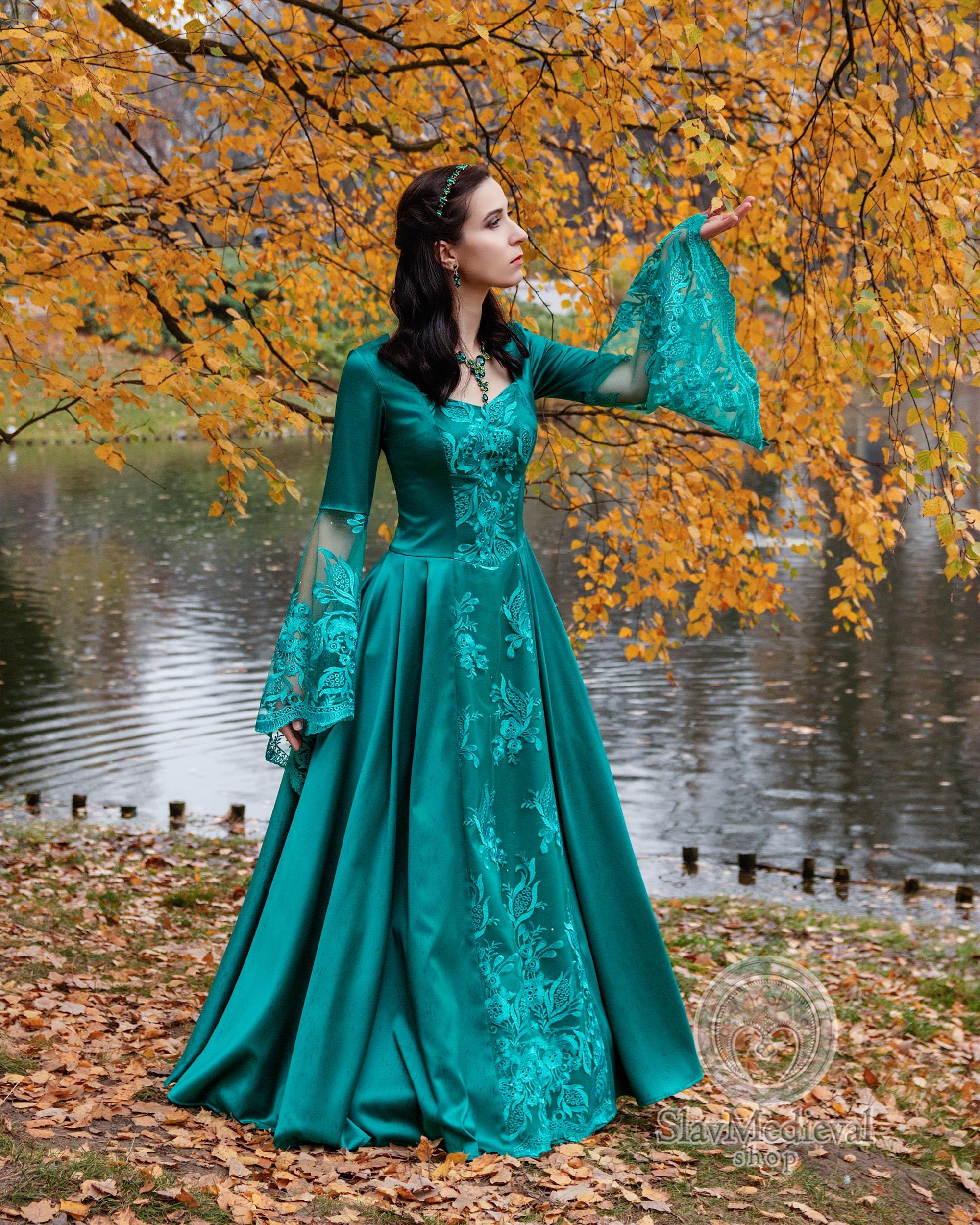 turquoise princess dress TURQUOISE MOTH