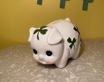 Shamrock Piggy Bank Etsy