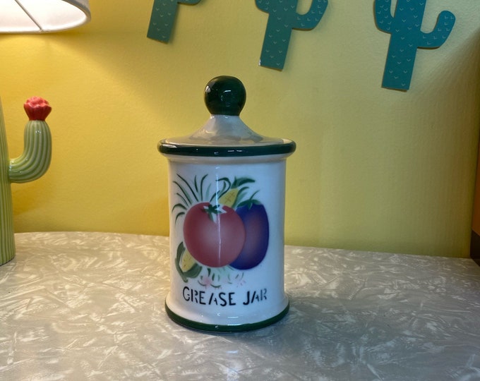 Vintage Porcelain Grease Jar // Made in Japan // Grease Jar Etsy