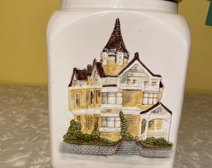 Glass Golden Harvest canisters | Etsy