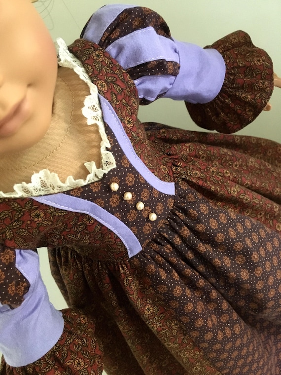 One-of-a-kind Handmade Autumn Renaissance or princess dress for your 18 inch doll