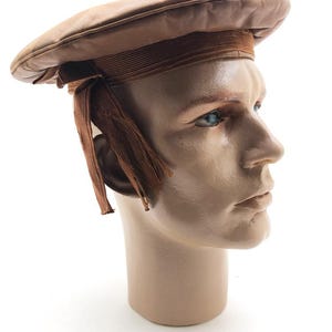 20&#39;s 30&#39;s German Leather Luxe Beret Hat Boy VINTAGE ANTIQUE