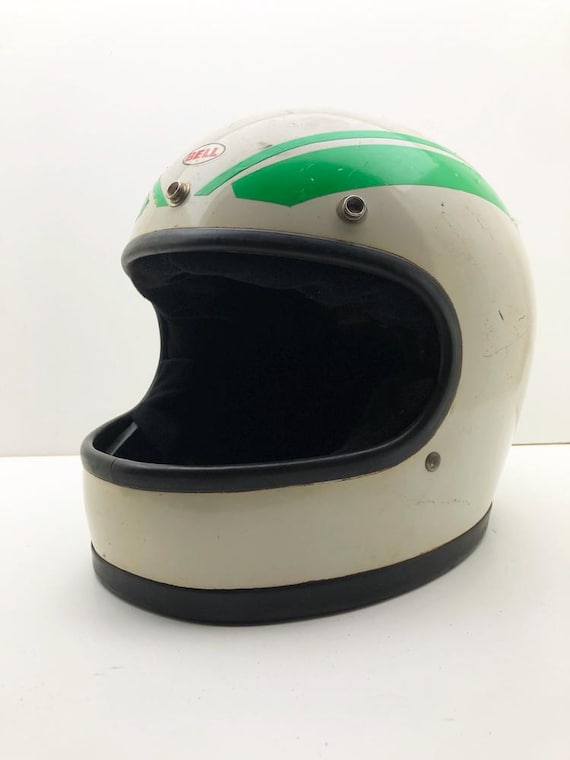 bell classic helmet STAR - White and a removable and washable terrycloth liner Vintage BELL Star 120 Motorcycle